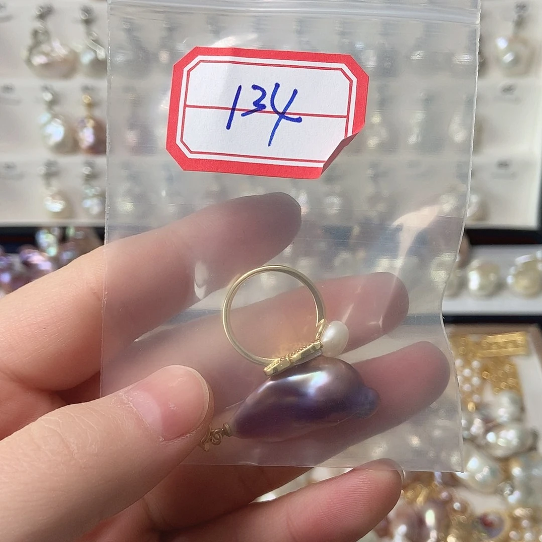 淡水珍珠吊坠银S925镶嵌