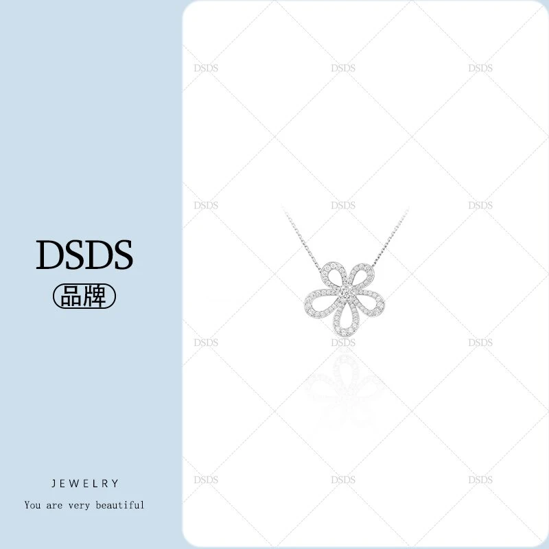 DSDS 合金合成锆石项链  【DSDS】百搭款经典百搭冰花项链