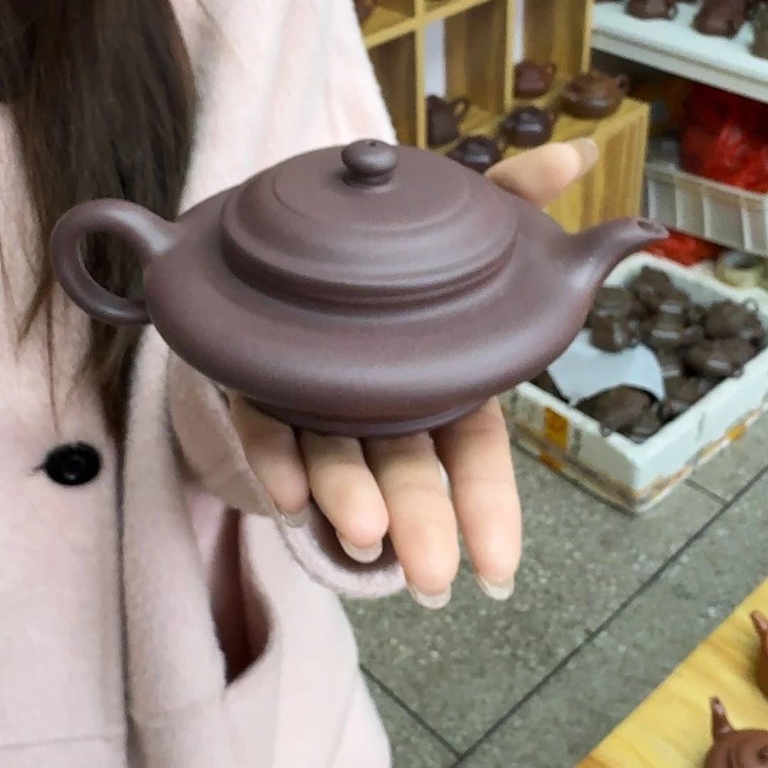 紫砂茶壶紫砂壶虚扁200cc