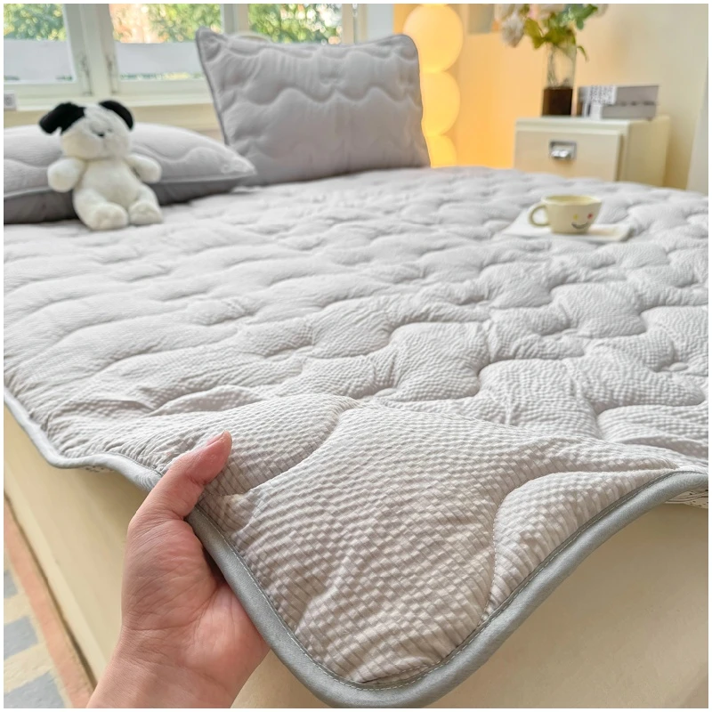 四季纯色磨毛床垫软垫家用榻榻米垫子学生宿舍单人褥子垫被床褥垫