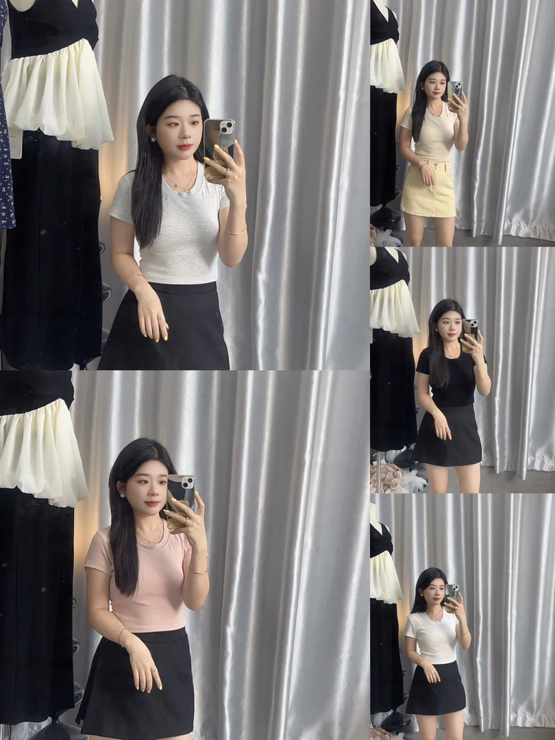 【虎妹推荐】小个子休闲U领百搭T恤上衣