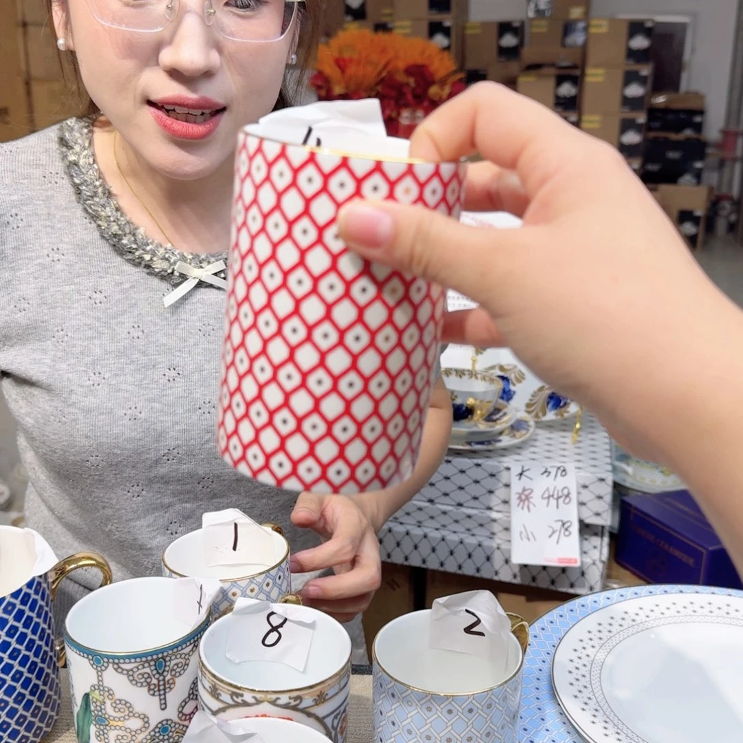 *****骨瓷马克杯370ml一个外贸骨瓷