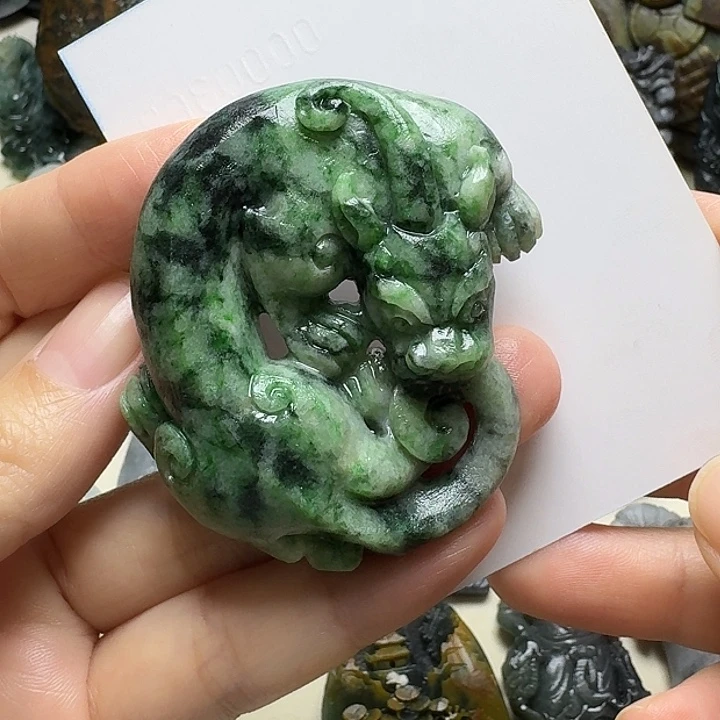 迎***香定制翡翠未镶嵌毛货