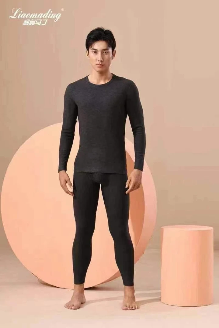 【金小姐】利奥马丁热8°膨体圆领男款秋衣秋裤