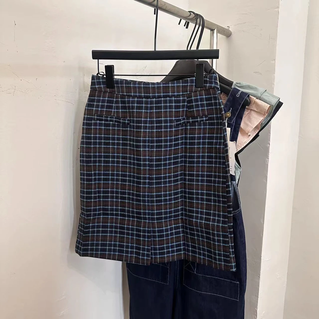【ARONG阿荣家】格子短裙12291-兰格-SML