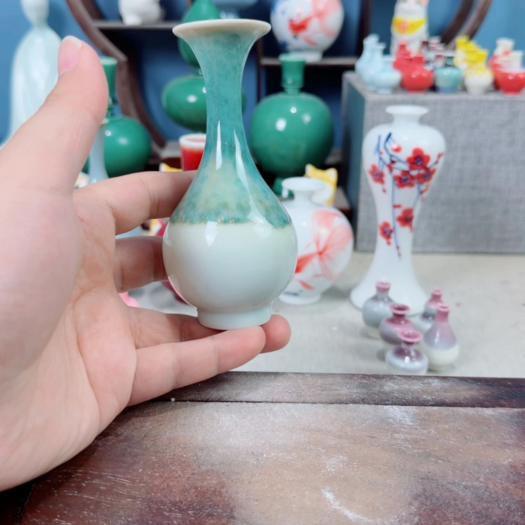 陶瓷手工小花器摆件