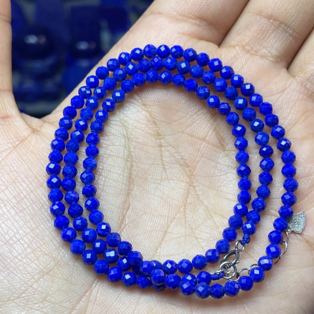 青金石未镶嵌3mm项链