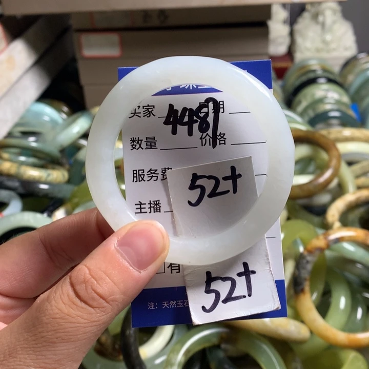 未镶嵌蛇纹石玉手镯4487