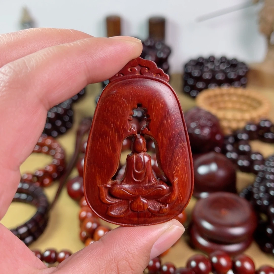 小叶紫檀吊坠461无相佛吊坠