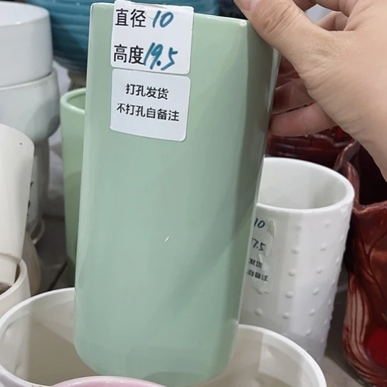 多肉绿植陶瓷花盆9.9包邮，有孔