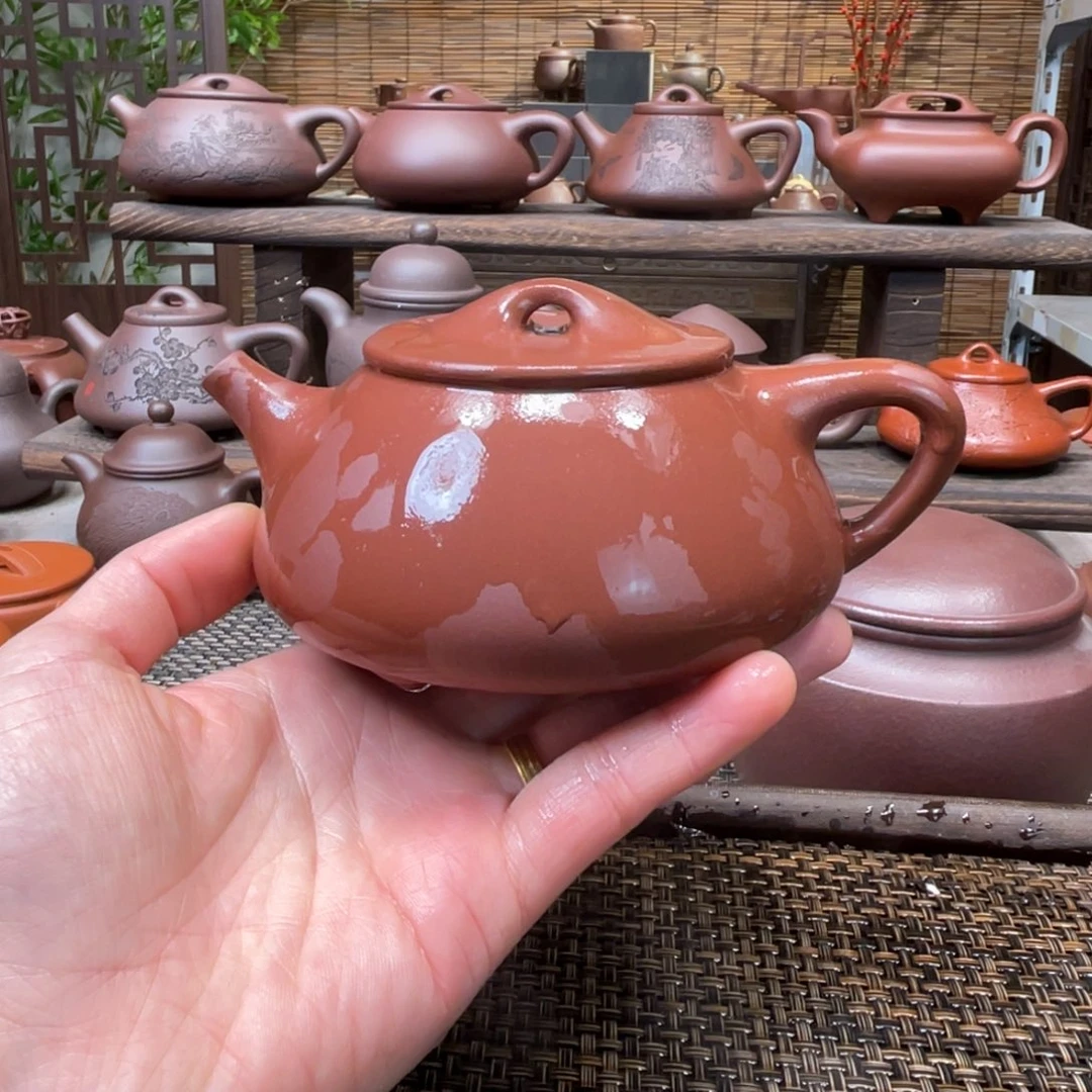 紫砂茶壶宜兴原矿紫砂手工制300