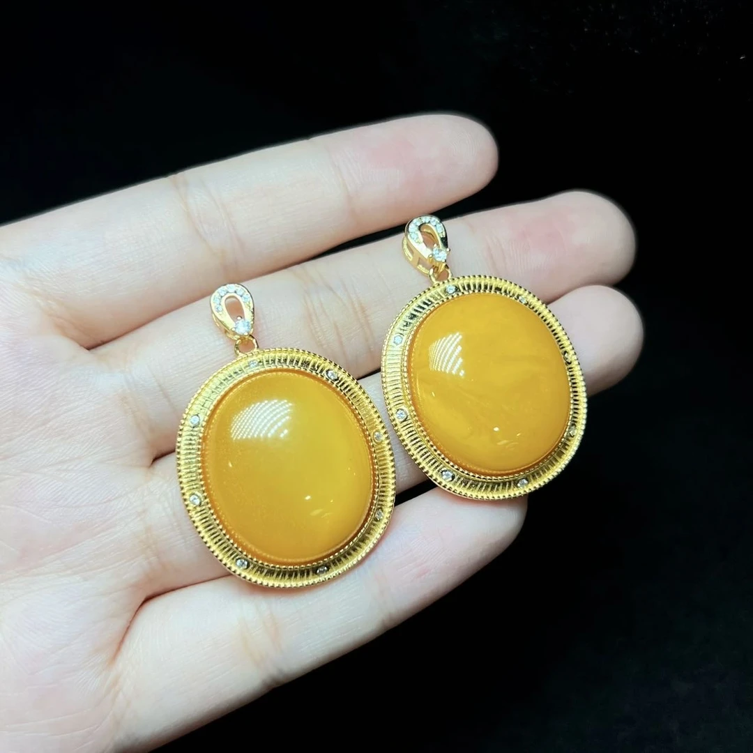 【云上好物】19 DS57259-S925银蜜蜡吊坠-多样性发一件-22x19mm（JG）
