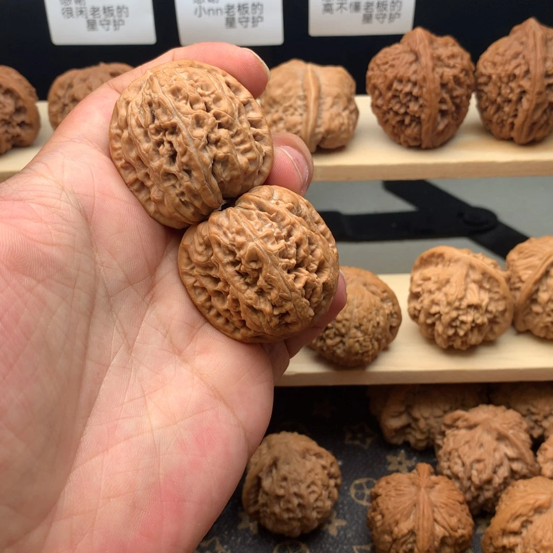 文玩核桃把件38尺全品无修大粗筋