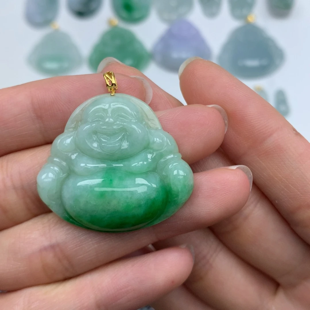 翡翠未镶嵌颈饰天然