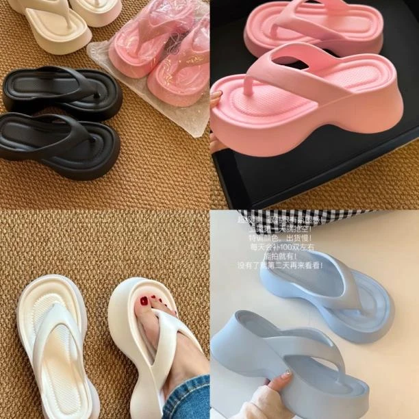 小个子松糕厚底人字拖夹脚拖鞋女鞋外穿夏季沙滩鞋凉拖鞋时尚凉