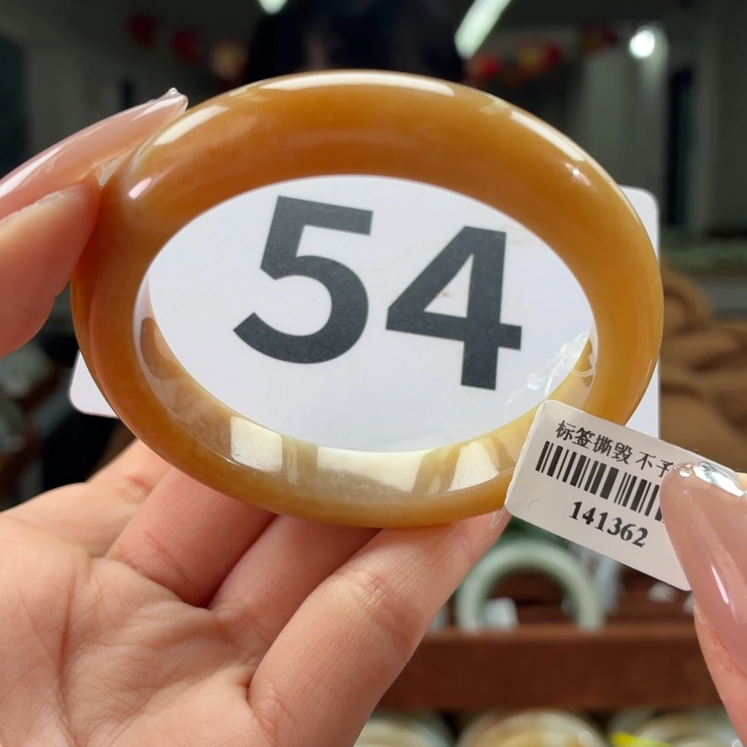 和田玉未镶嵌手镯53 54