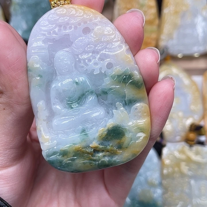 *****翡翠未镶嵌颈饰天然缅料a货吊坠