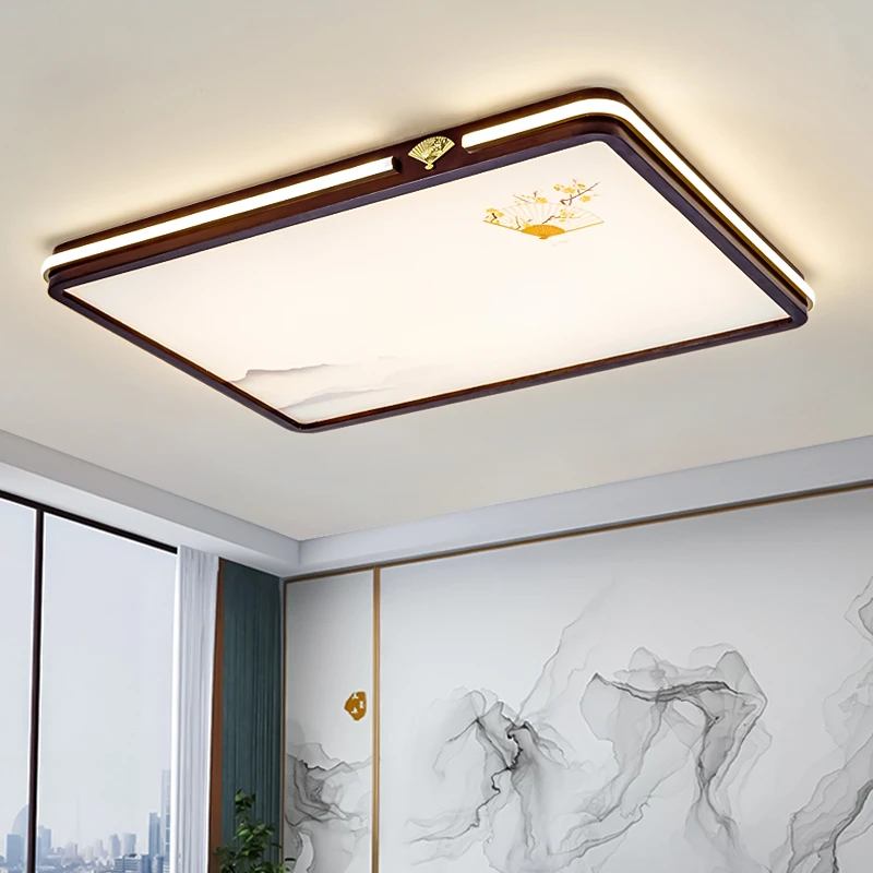 新中式灯具客厅灯实木中式吸顶灯套餐仿古中国风现代餐厅卧室灯