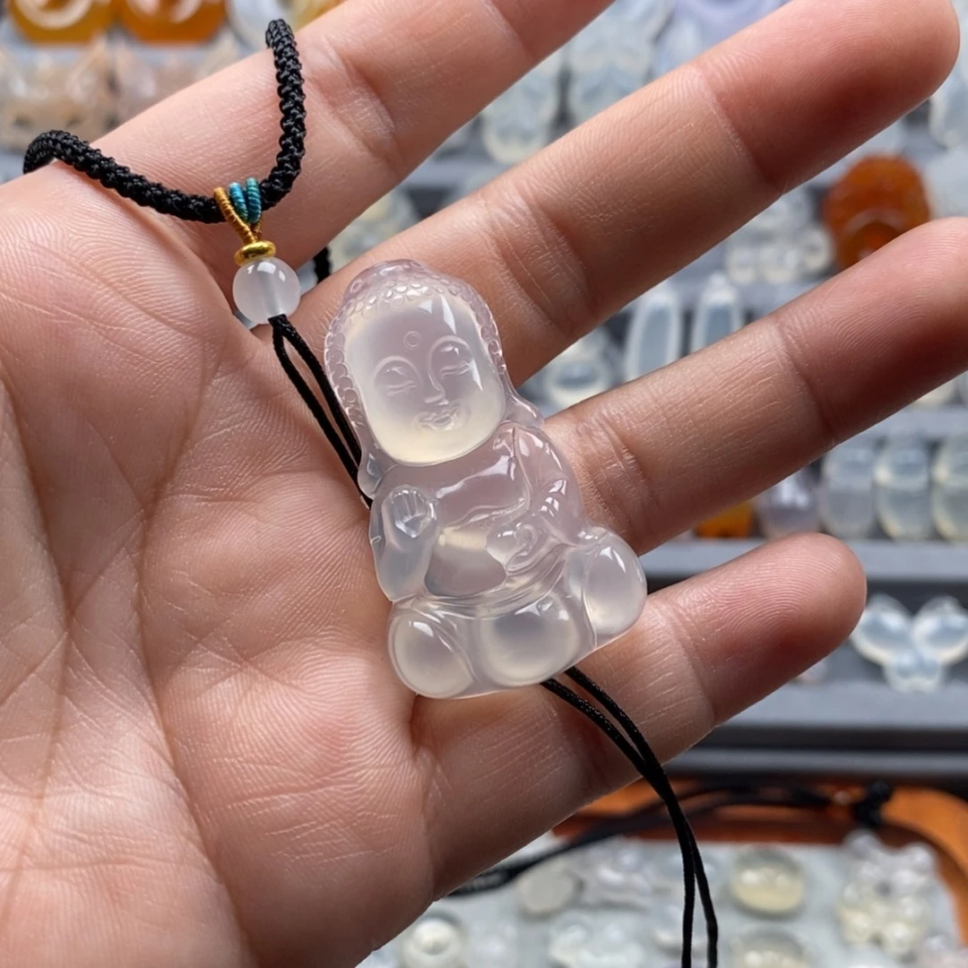 玛瑙/玉髓未镶嵌颈饰宝宝佛