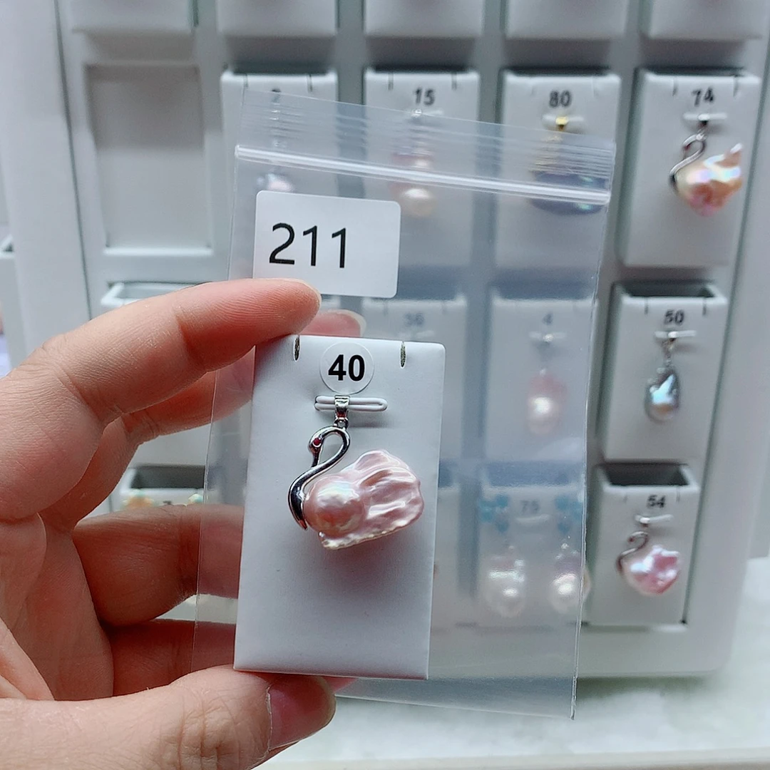 合金吊坠(不含链)淡水珍珠