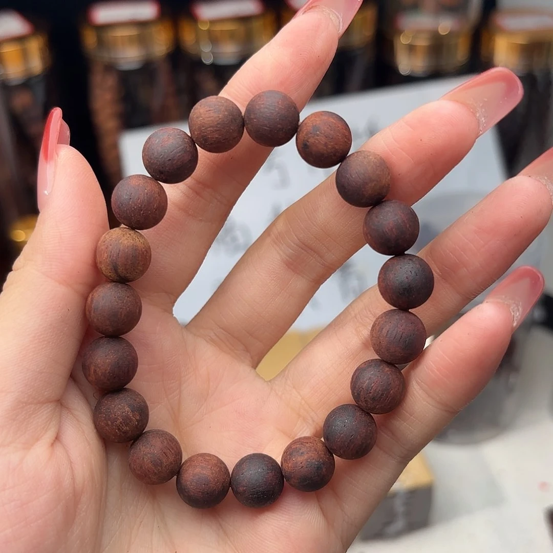 降真香手串/手链1.0黄油带麻丝带晶钻体