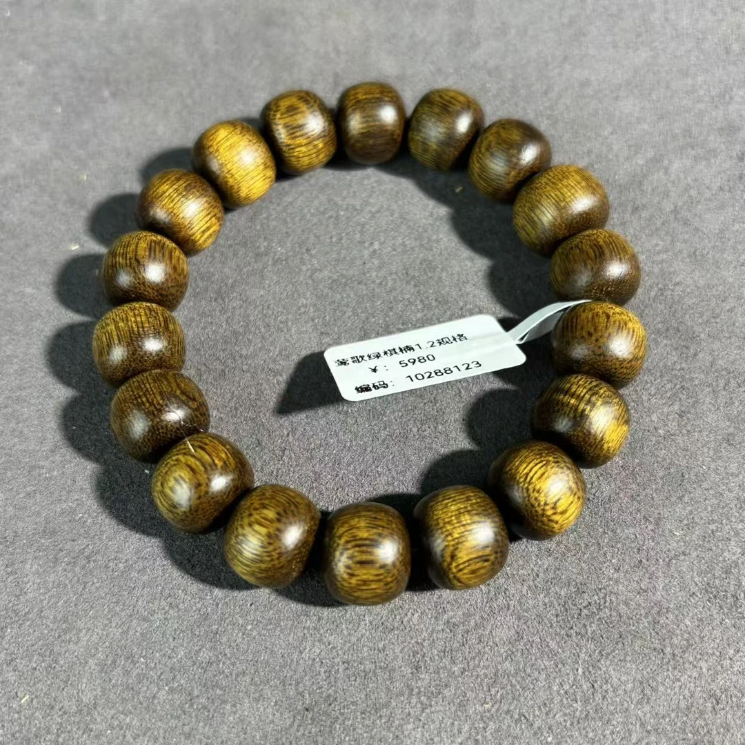 沉香海南莺歌绿沉香沉水手串单圈1.2mm  20克+