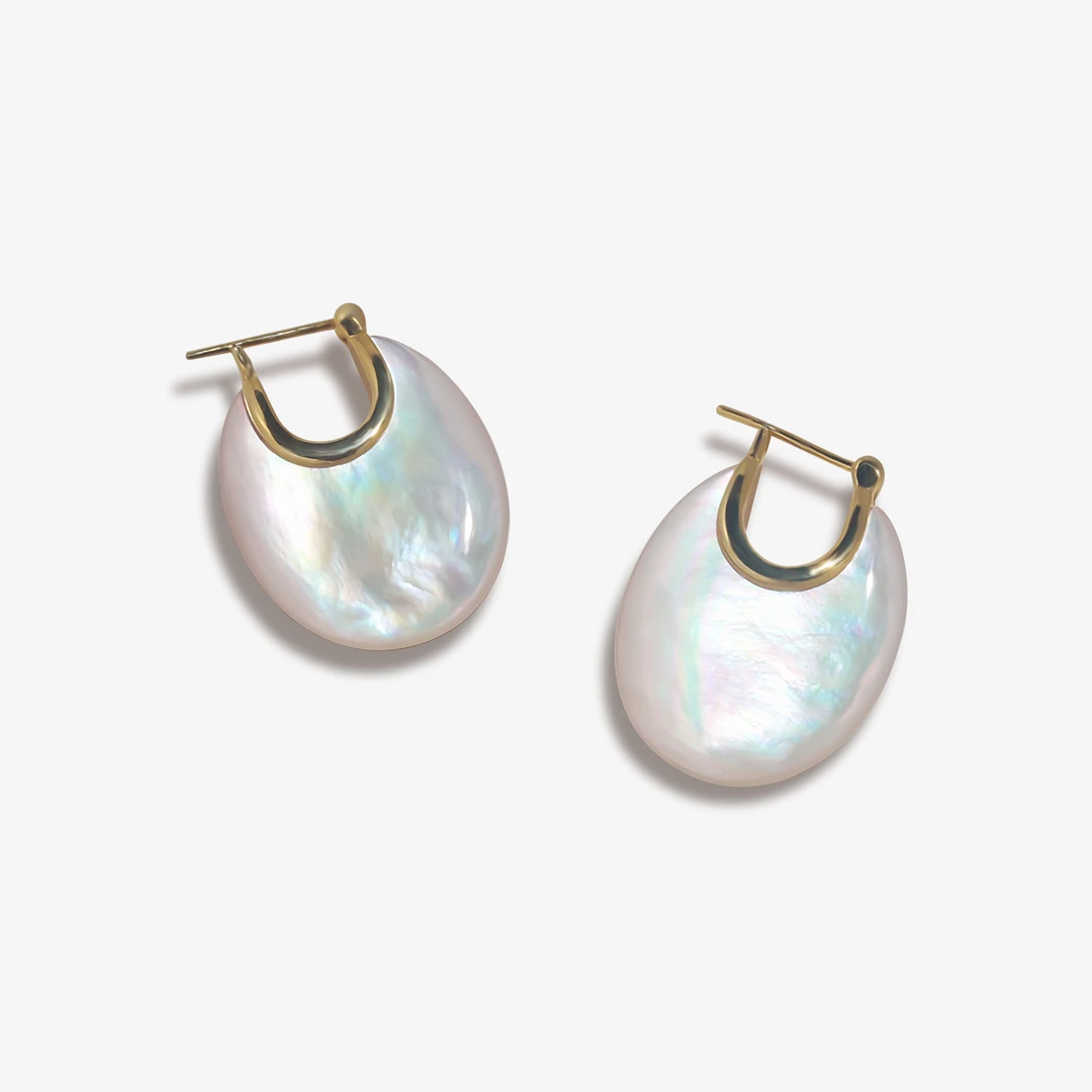 925银耳饰 【女主角】2025新款爆款气质高级感轻奢设计款白贝银耳环