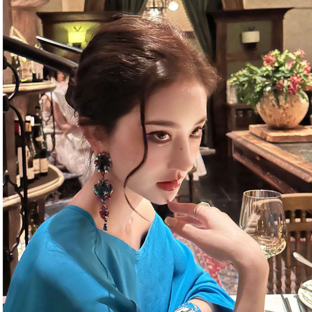 不锈钢无非金属耳饰 2025初夏MIKIHLEO“五彩斑斓”气质法式耳环