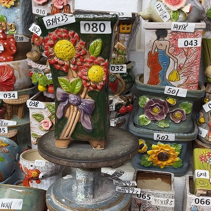 粗陶材质多肉花盆