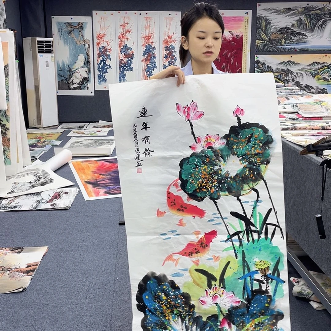 国画作品小姐姐放漏…