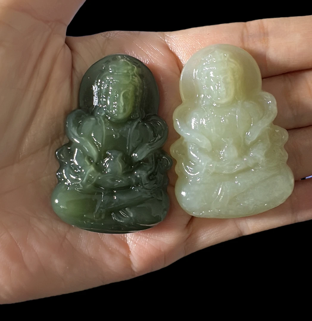 和田玉观音50左右 （天然玉石 完美主义慎拍）