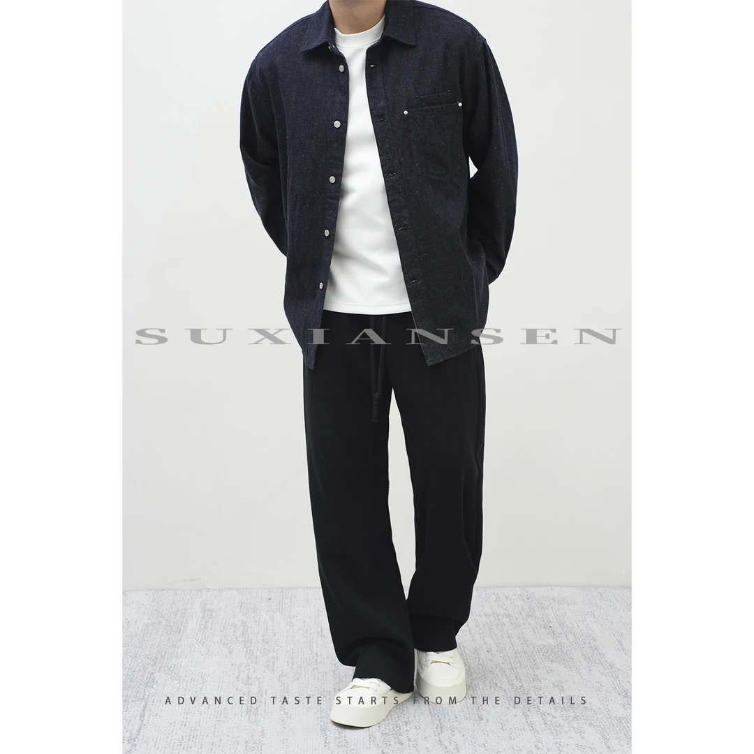 【素先森】秋冬季男士经典百搭长袖休闲牛仔衬衫DDC9903