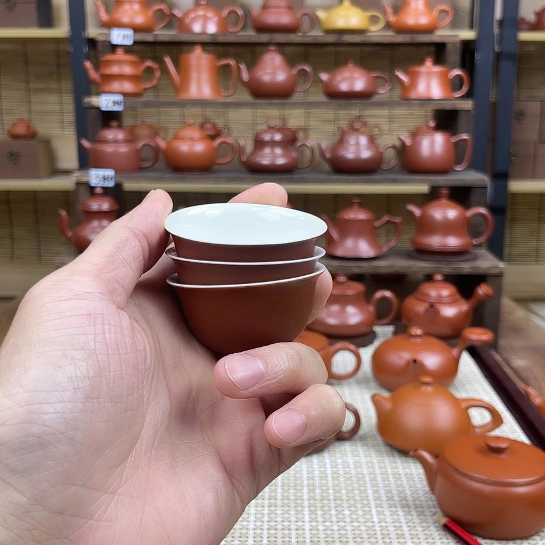 茶壶紫砂潮州手拉壶朱泥水磨工艺