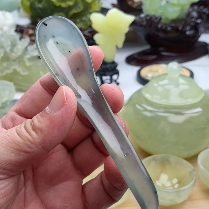 岫玉四大名玉勺未镶嵌