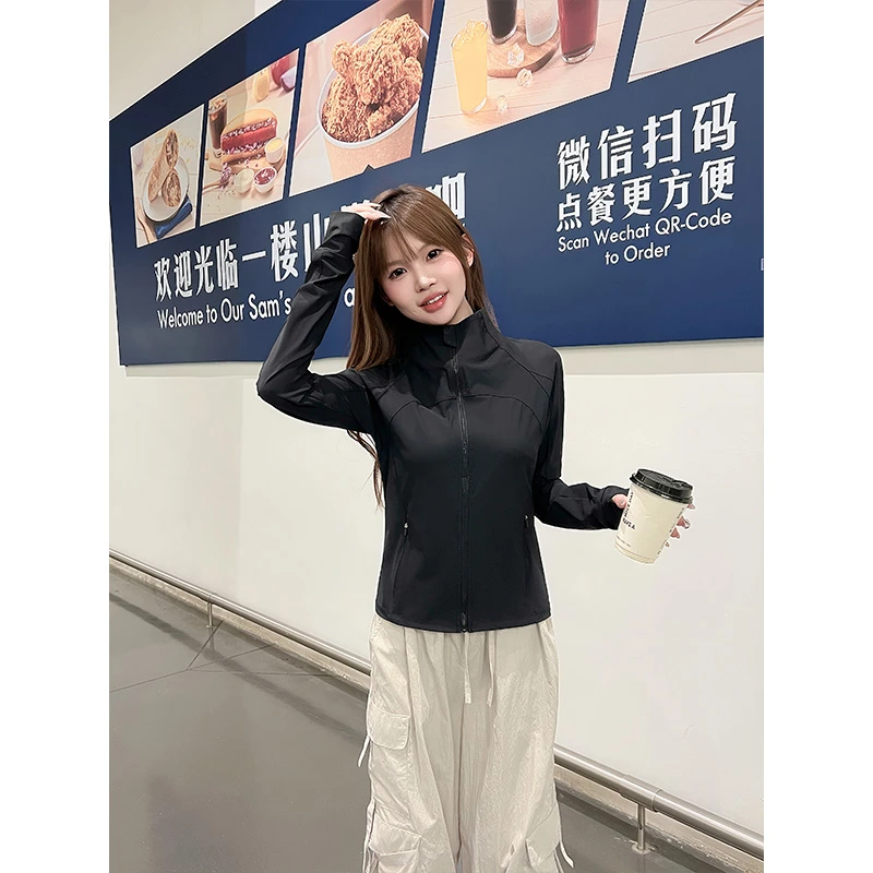 【立领款3.0小冰皮】锦纶原纱冰丝轻薄防晒运动收腰修身外套