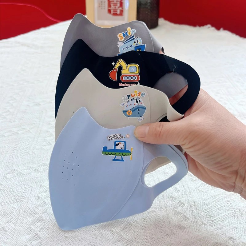 儿童冰丝防晒口罩夏季薄款男童女童防紫外线宝宝可爱防尘遮阳面罩