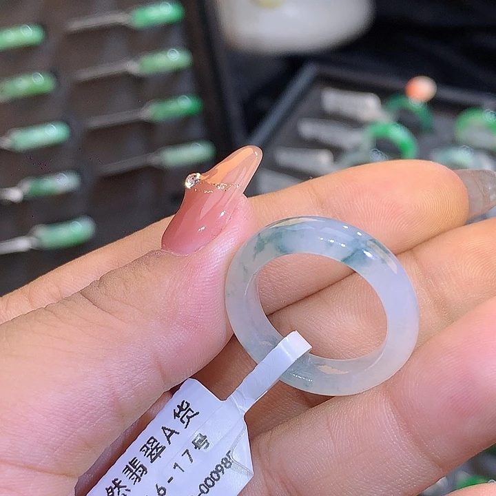 翡翠戒圈未镶嵌圈口16