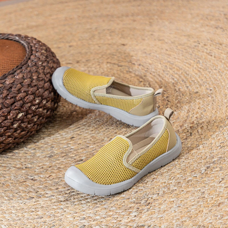 【工厂直销】春夏季鞋子女飞织网面透气轻便休闲妈妈健步鞋乐福鞋