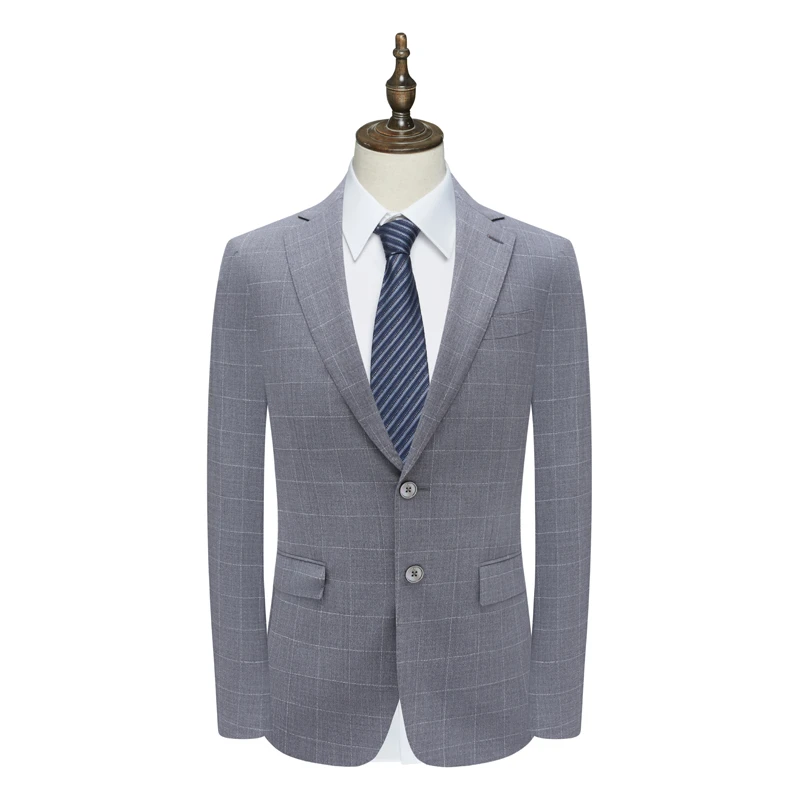 B1631鸟男式春秋西服 两粒扣后中开衩商务西装 211230