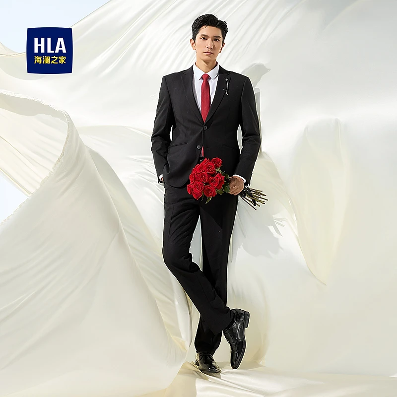 【弹力松紧腰】HLA海澜之家礼服套装男商务绅士雅致修身西服
