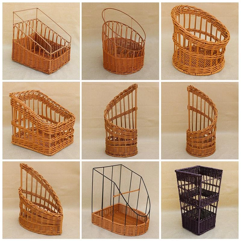 新品仿藤油条筐蛋糕店展示篮法棒装饰篮面包店收纳篮法式面包篮子