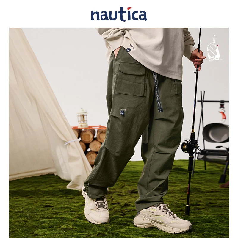 nautica白帆 日系经典口袋宽松舒适风梭织长裤PW5313
