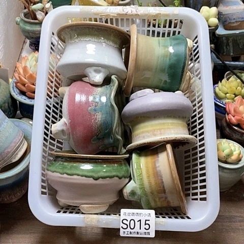 紫砂花盆015微瑕品口径7到8左右