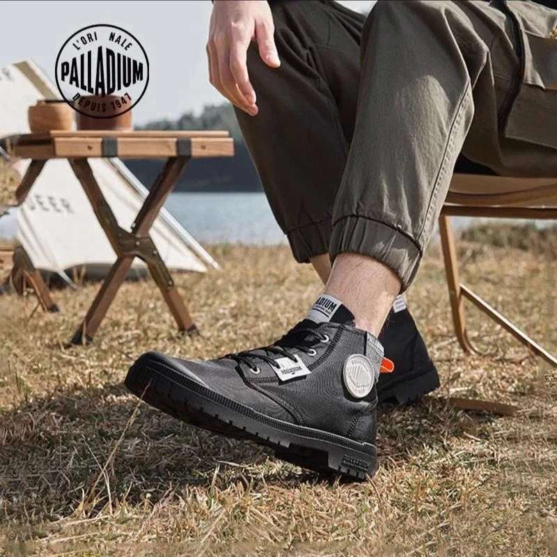 PALLADIUM帕拉丁女鞋高帮帆布休闲鞋工装鞋男鞋77371-116-M