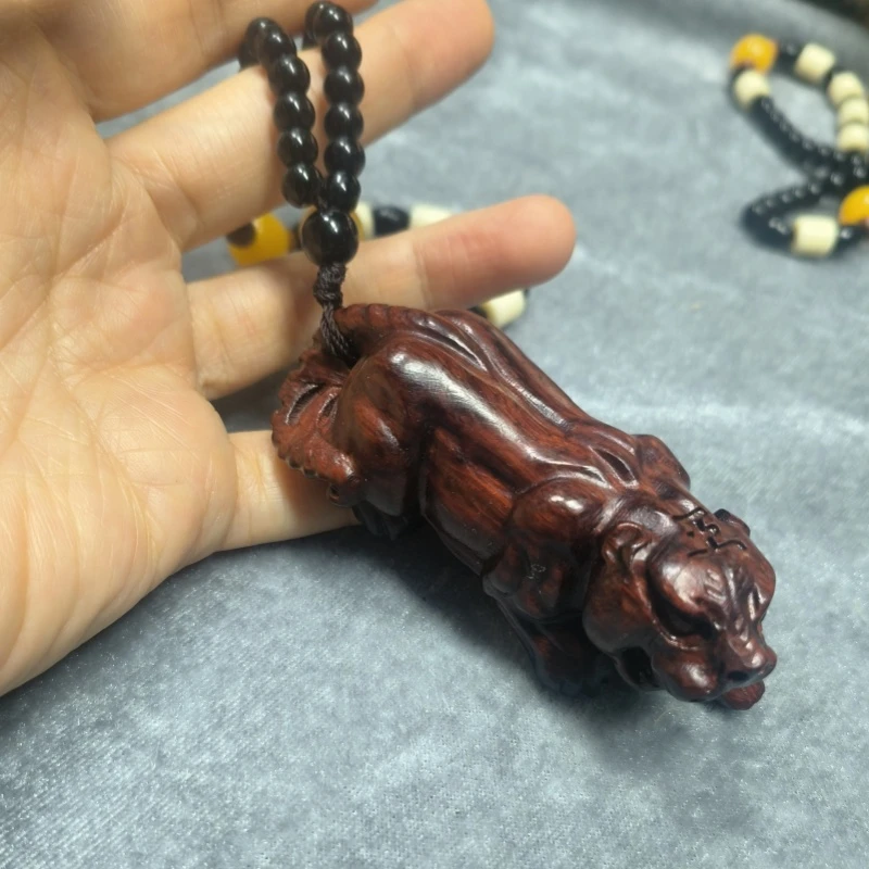 紫檀木【十二生肖虎】手把件实木雕刻摆件装饰品文玩手把件