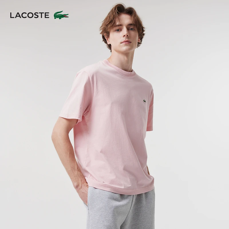 LACOSTE法国鳄鱼男装 基础款休闲纯棉宽松纯色短袖T恤|TH7318