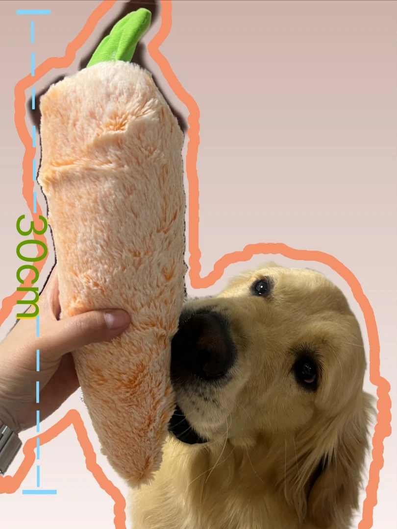 海外养宠家庭必备玩具#发声毛绒胡萝卜#