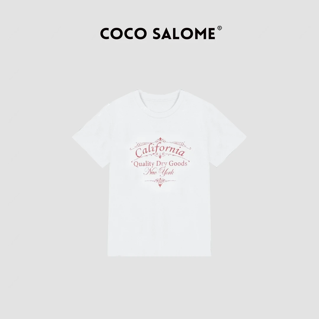 COCO SALOME⑥【可乐乐园】圆领短袖字母休闲显瘦内搭T恤B152