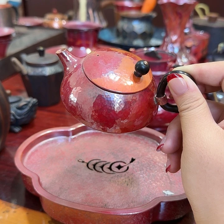 百***钢紫铜手工摆件一个