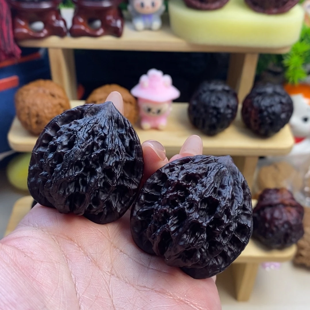 文玩核桃吊坠地闷麦穗虎头41